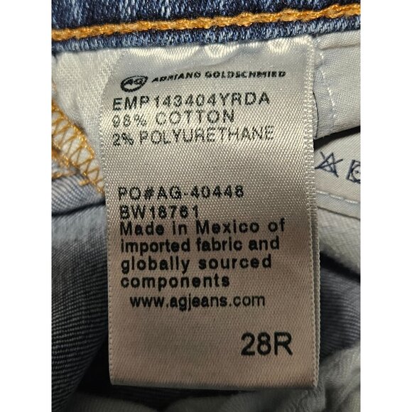 Adriano Goldschmied Jeans Womens Size 28 Skinny Low Rise Medium Wash Denim Pants - Picture 6 of 6